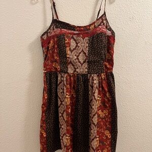American Rag Red and Black Mini Sundress